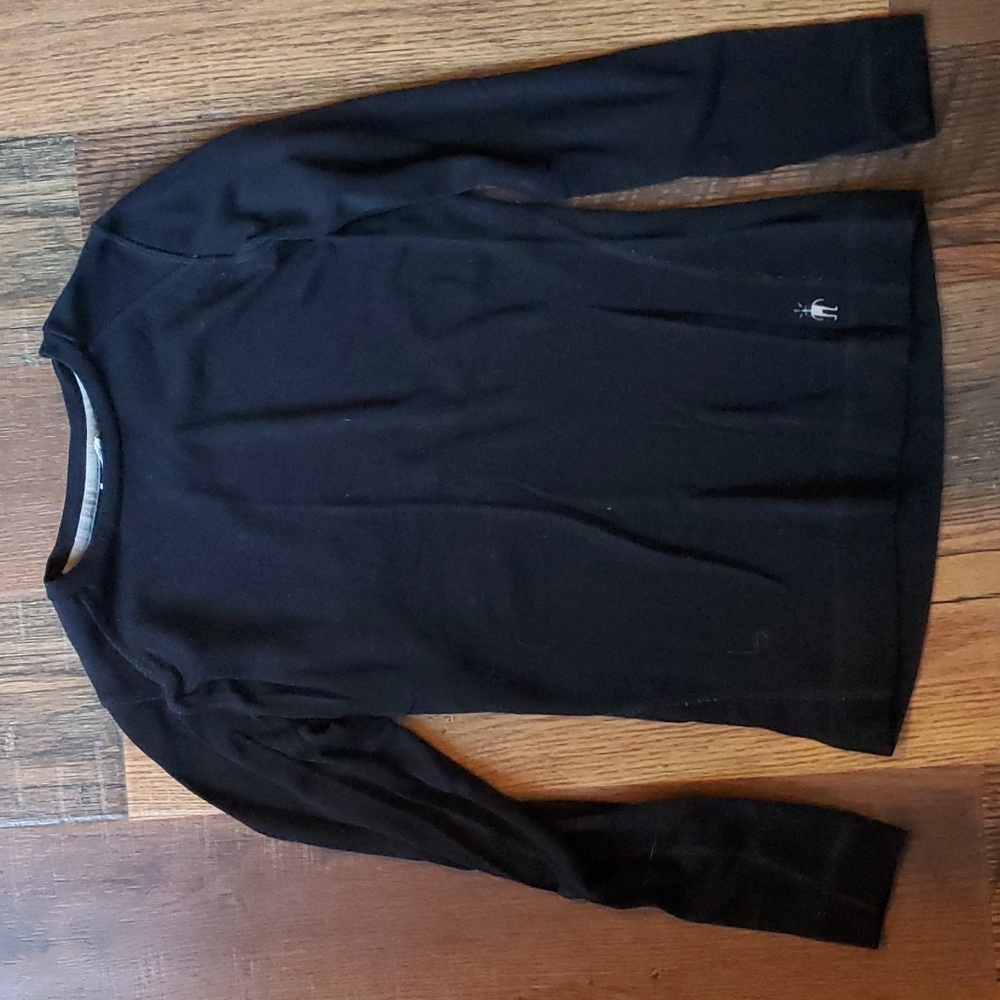 Smartwool Merino Women's Base Layer crewneck long sleeve Size Medium Black